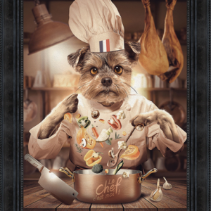 Image encadrée – Sylvain Binet – C’est moi le chef – 50x70cm