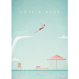 Affiche – Henry Rivers – Côte d’azur – 30x40cm