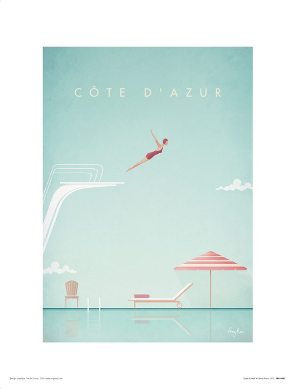 Affiche – Henry Rivers – Côte d’azur – 30x40cm