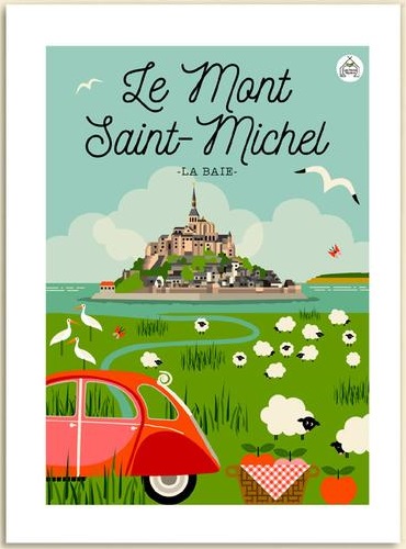 Affiche – Les Petits Yéyés – Le Mont Saint Michel – 30x40cm
