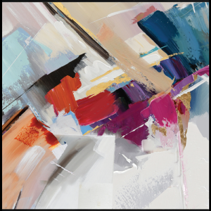 Toile encadrée – Abstrait 3 – 80x80cm