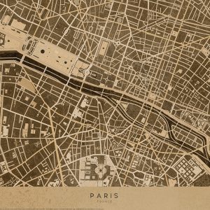 Affiche – Rosana Laiz – Paris Map – 30x40cm ou 40x50cm