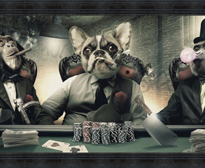 Image encadrée – Sylvain Binet – Poker – 63x140cm