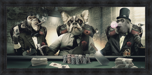 Image encadrée – Sylvain Binet – Poker – 63x140cm