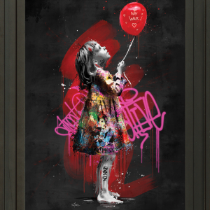 Image encadrée – Romaric – La petite fille et le ballon – 40x60cm