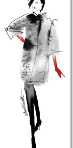 Affiche – Anne Tavoletti – Modern fashion 2 red crop – 40x100cm