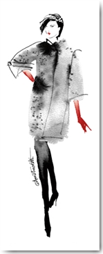 Affiche – Anne Tavoletti – Modern fashion 2 red crop – 40x100cm