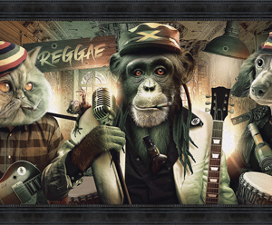 Image encadrée – Sylvain Binet – Reggae – 63x140cm