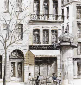 Toile – Café chez Léon – 60x80cm