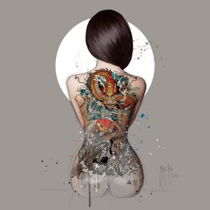 Affiche – Patrice Murciano – Femme tatouée – 30x30cm ou 70x70cm