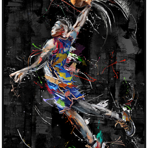 Toile encadrée – Basketball – 60x80cm