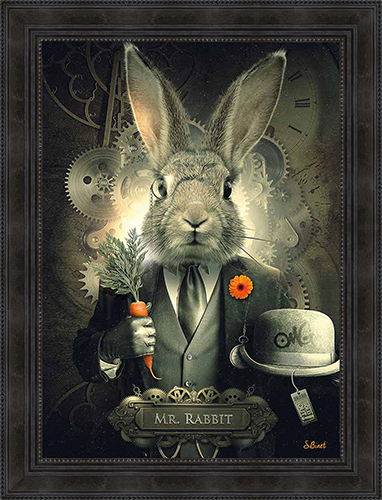 Image encadrée – Sylvain Binet – Mr Rabbit – 50x70cm