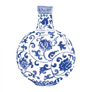 Affiche – Mercedes Lopez Charro – Chinoiserie Vase III – 30x40cm