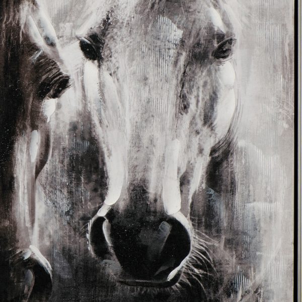 Toile encadrée – L’amour des chevaux – 80x80cm