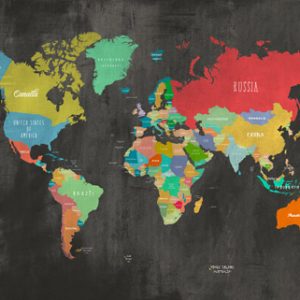 Affiche – Joannoo – Modern Map of the World – 50x70cm
