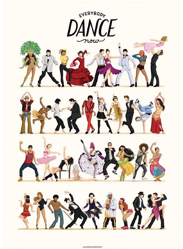 Affiche – Nour Tohme – Everybody dance now – 30x40cm ou 50x70cm