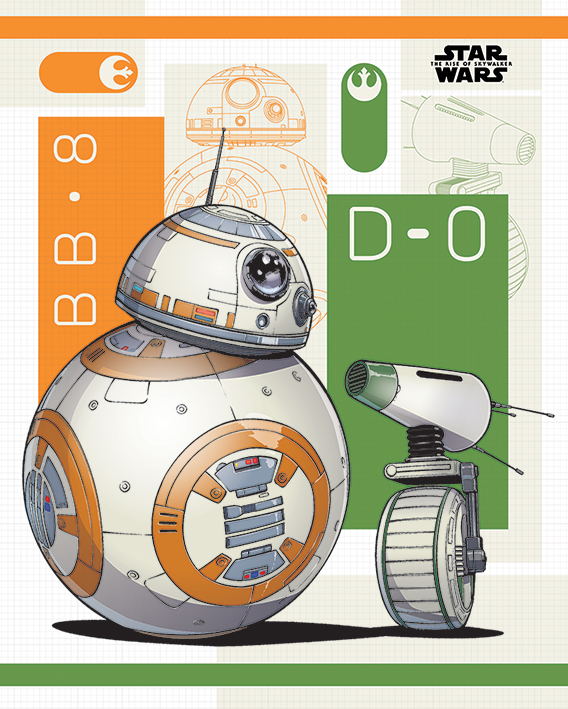 Poster – Star Wars – The Rise of Skywalker (BB-8 and D-0) – 40x50cm