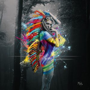 Affiche – Moki – Indian Color – 30x30cm
