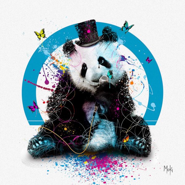 Affiche – Moki – Panda Chanteur – 30x30cm