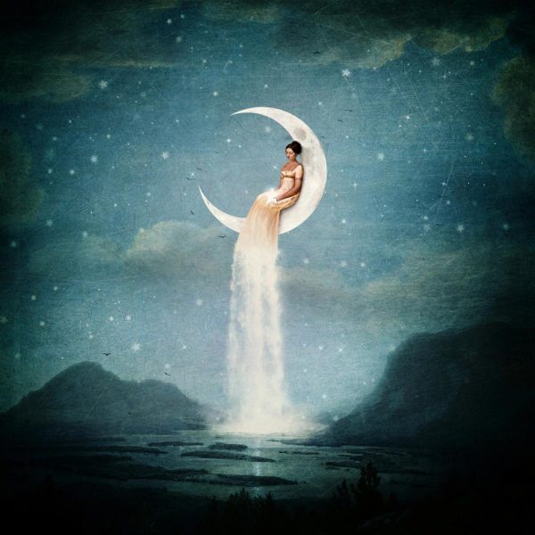 Affiche – Paula Belle Flores – Moon River Lady – 30x30cm