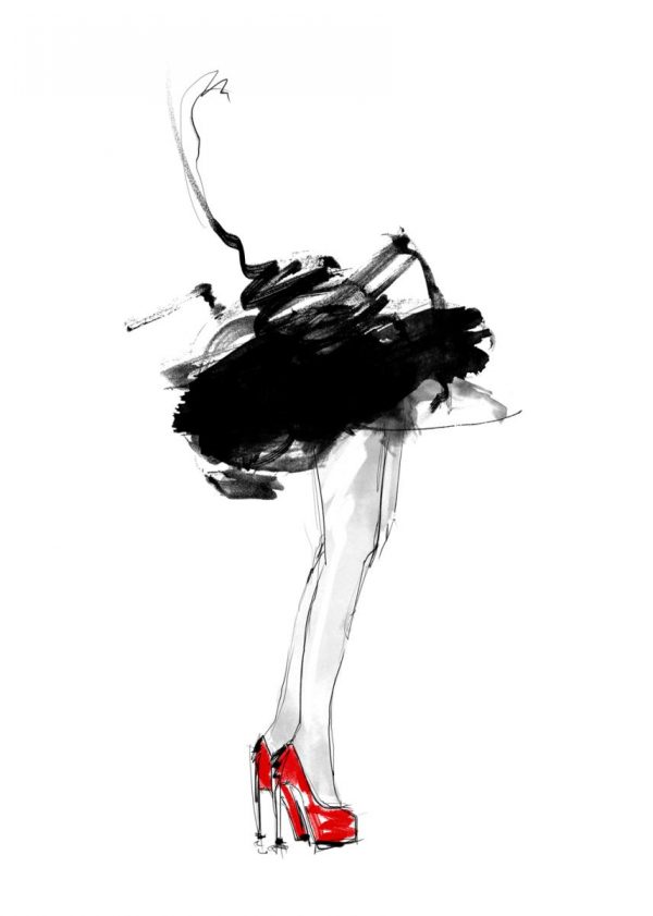 Affiche – Lotta Larsdotter – Red Shoes – 30x40cm