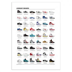 Affiche – Olivier Bourdereau – Legendary Sneakers – 50x70cm