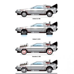 Affiche – Olivier Bourdereau – Delorean DMC-12 – 30x40cm