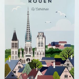 Affiche – Les Petits Yéyés – Rouen Cathédrale – 30x40cm