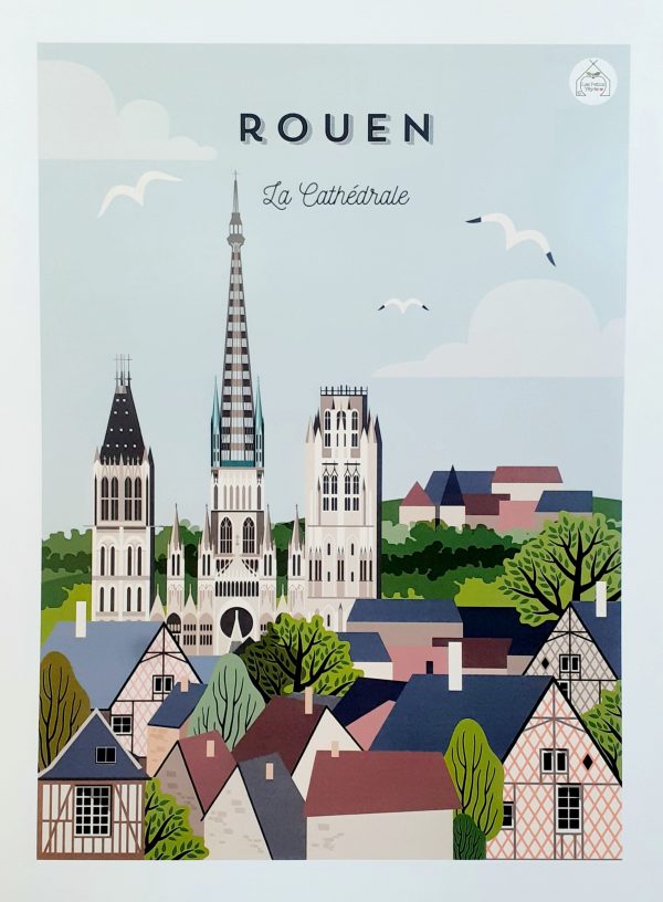 Affiche – Les Petits Yéyés – Rouen Cathédrale – 30x40cm