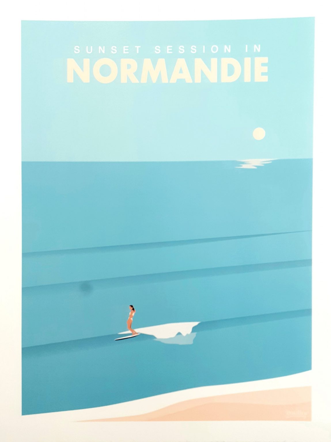 Affiche Pauline Launay Sunset session in Normandie 30x40cm • Jean