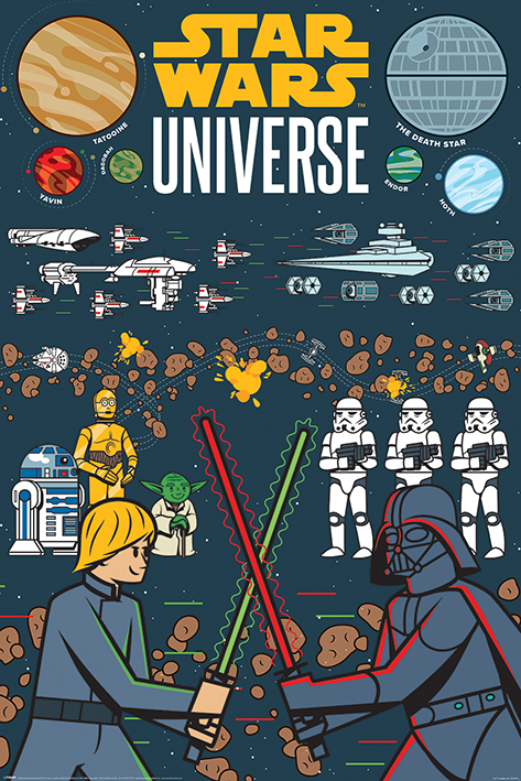 Poster – Star Wars – Universe illustrated – 61×91.5cm