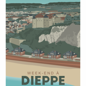 Affiche – Pauline Launay – Week end à Dieppe – 30x40cm