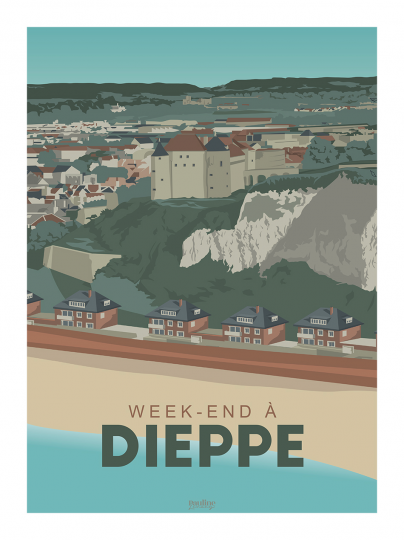 Affiche – Pauline Launay – Week end à Dieppe – 30x40cm