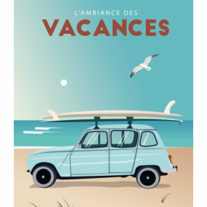 Affiche – Pauline Launay – L’ambiance vacances – 30x40cm