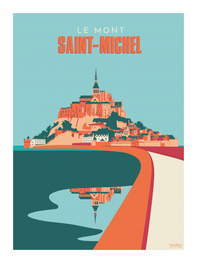 Affiche – Pauline Launay – Le Mont Saint Michel – 30x40cm