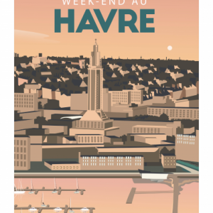 Affiche – Pauline Launay – Week end au Havre – 30x40cm