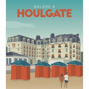 Affiche – Pauline Launay – Balade à Houlgate – 30x40cm