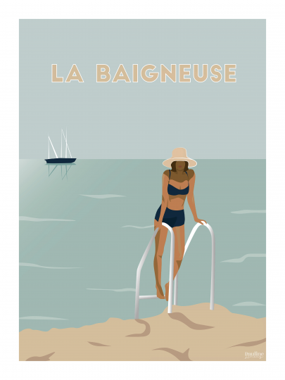 Affiche – Pauline Launay – La Baigneuse – 30x40cm