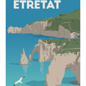 Affiche – Pauline Launay – Etretat – 30x40cm