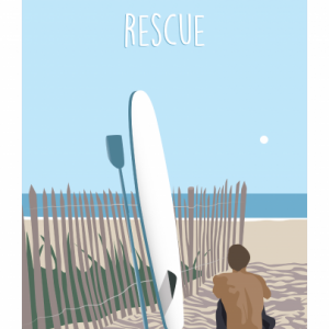 Affiche – Pauline Launay – Rescue – 30x40cm