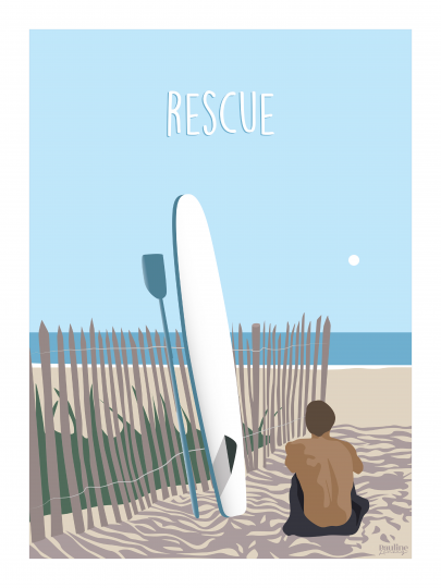 Affiche – Pauline Launay – Rescue – 30x40cm
