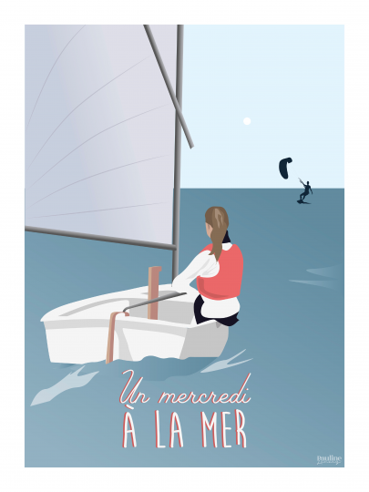 Affiche – Pauline Launay – Un mercredi à la mer – 30x40cm