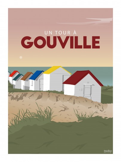 Affiche – Pauline Launay – Un tour à Gouville – 30x40cm