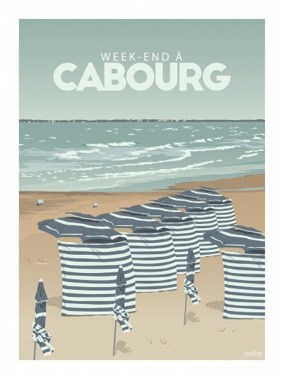 Affiche – Pauline Launay – Week end à Cabourg – 30x40cm