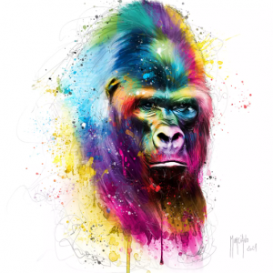 Affiche – Patrice Murciano – Gorille dans la brume – 30x30cm