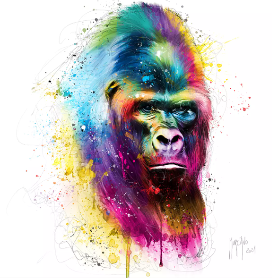 Affiche – Patrice Murciano – Gorille dans la brume – 30x30cm