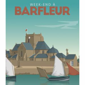 Affiche – Pauline Launay – Week end à Barfleur – 30x40cm