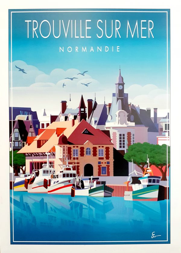 Affiche – Atelier G – Trouville sur mer – 29.7x42cm