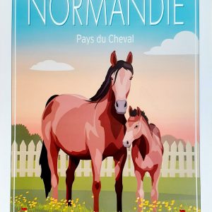 Affiche – Atelier G – Normandie pays du cheval – 29.7x42cm