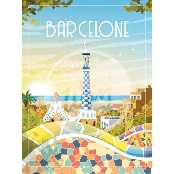 Affiche – Wim – Barcelone – 30x40cm